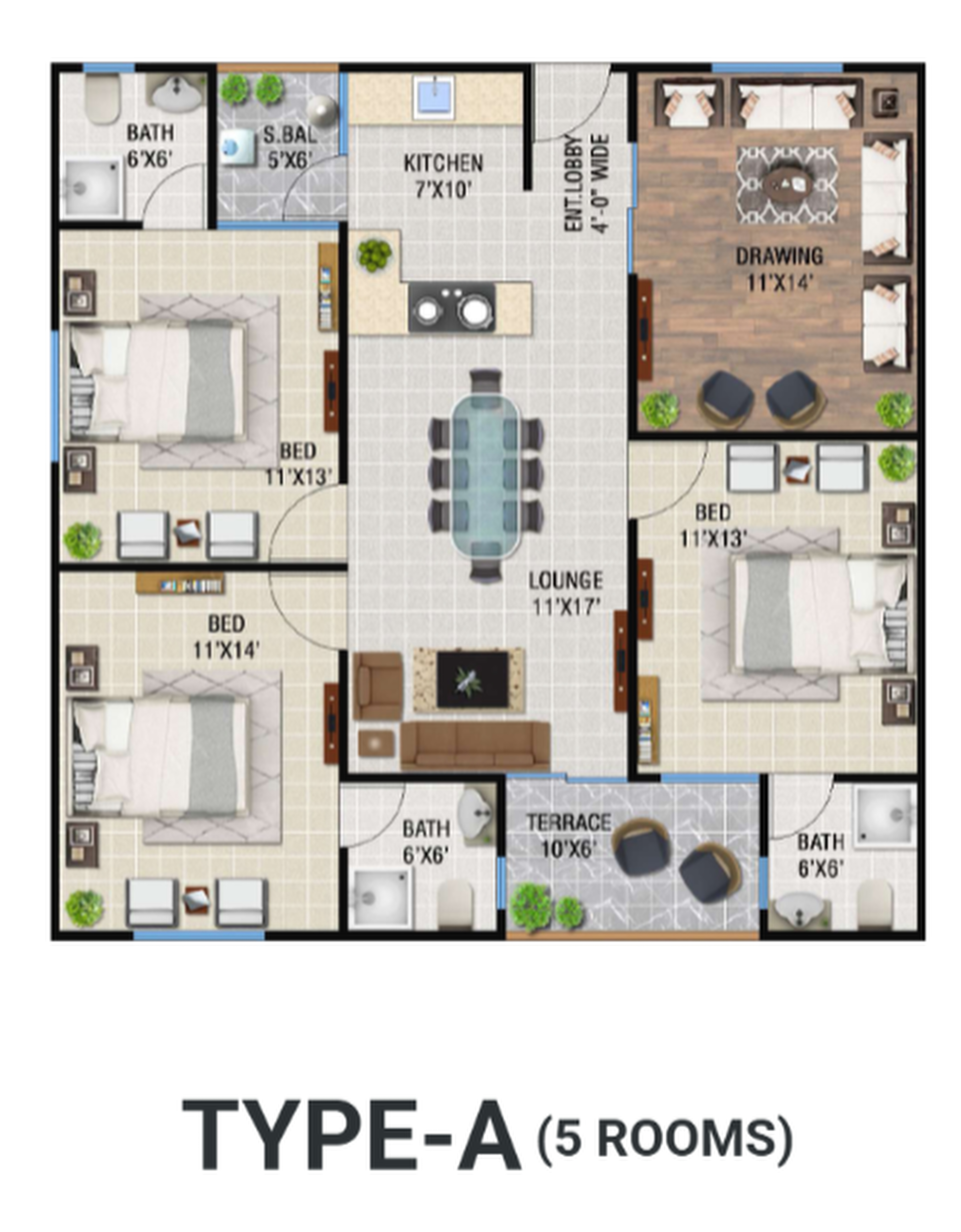 Falak Naz floor plan