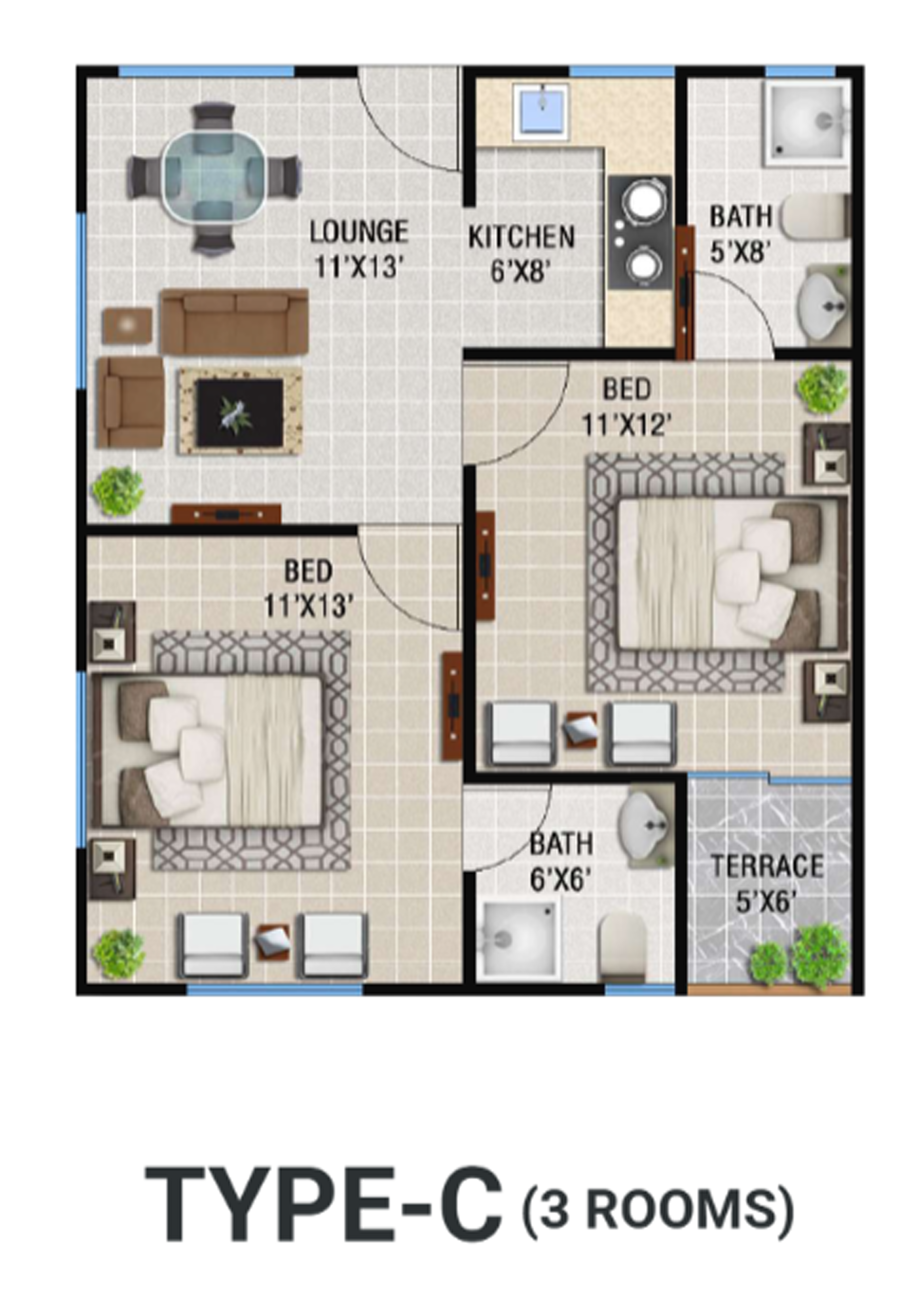 Falak Naz floor plan