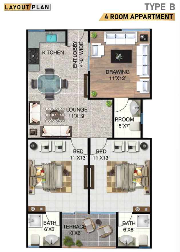 Falak Naz floor plan