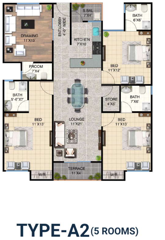 Falak Naz floor plan